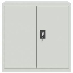 Berkfield Home Office Cabinet with 2 Doors Grey 90 cm Steel - thumbnail 3
