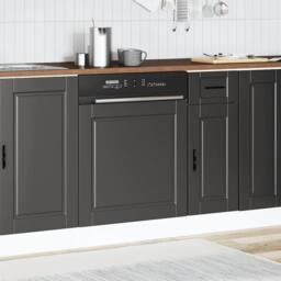 Berkfield Home Dishwasher Panel Porto Black 60x1.5x67 cm Engineered Wood - thumbnail 3