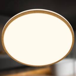 BRILONER Bathroom LED Ceiling Light Lamp IP44 Wood Frame 33cm 18W 1850lm in Brown - thumbnail 4