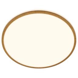 BRILONER Bathroom LED Ceiling Light Lamp IP44 Wood Frame 33cm 18W 1850lm in Brown - thumbnail 1