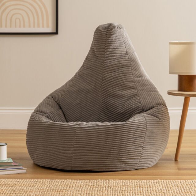 icon Dalton Medium Bean bag, Corduroy in Light Grey - image 1
