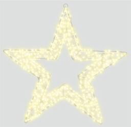 mysmartbuy Pre Lit LED Star Wreath - Warm White Lights, 5m Cable - thumbnail 2