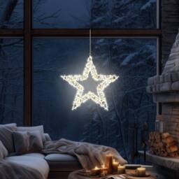 mysmartbuy Pre Lit LED Star Wreath - Warm White Lights, 5m Cable - thumbnail 3