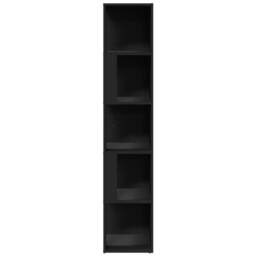 Berkfield Home Stylish Corner Cabinet Black 33x33x164.5 cm Engineered Wood - thumbnail 5