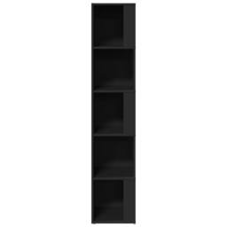 Berkfield Home Stylish Corner Cabinet Black 33x33x164.5 cm Engineered Wood - thumbnail 6