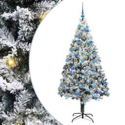 Berkfield Home Artificial Christmas Tree with 300 LEDs with Stand Green 180 cm - thumbnail 2