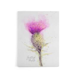 "Artery8 Scottish Thistle Flower Head Canvas Wall Art Print in Purple - Size: W18"" x H24""" - thumbnail 1