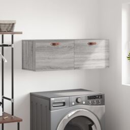 Berkfield Home Wall Cabinet Grey Sonoma 100x36.5x35 cm Engineered Wood - thumbnail 1