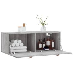 Berkfield Home Wall Cabinet Grey Sonoma 100x36.5x35 cm Engineered Wood - thumbnail 4