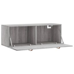 Berkfield Home Wall Cabinet Grey Sonoma 100x36.5x35 cm Engineered Wood - thumbnail 6