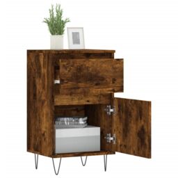 Berkfield Home Sideboard Smoked Oak 40x35x70 cm Engineered Wood in Brown - Size: 40 x 35 x 70 cm - thumbnail 4