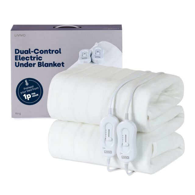 LIVIVO Dual-Control Electric Under-Blanket - King in White - image 1