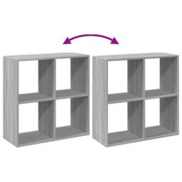 Berkfield Home Room Divider Bookcase Grey Sonoma 69.5x29x69.5 cm Engineered Wood - thumbnail 8