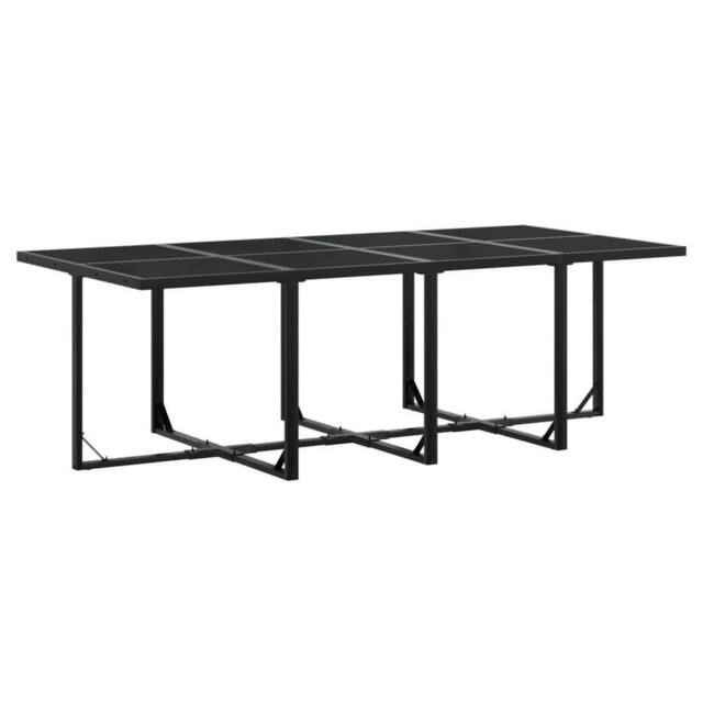 Berkfield Home Beautiful 9 Piece Garden Dining Set Black Poly Rattan - image 1