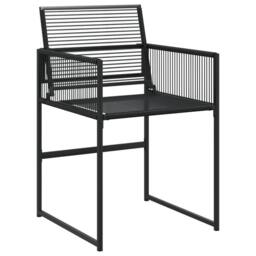 Berkfield Home Beautiful 9 Piece Garden Dining Set Black Poly Rattan - thumbnail 4