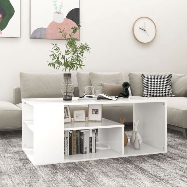 Berkfield Home Coffee Table White 100x50x40 cm Engineered Wood - Size: 100 x 50 x 40 cm - image 1