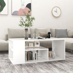 Berkfield Home Coffee Table White 100x50x40 cm Engineered Wood - Size: 100 x 50 x 40 cm - thumbnail 1