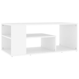 Berkfield Home Coffee Table White 100x50x40 cm Engineered Wood - Size: 100 x 50 x 40 cm - thumbnail 2