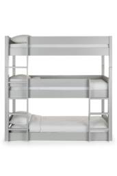 Julian Bowen Trio 3 Tier Triple Bunk Bed in Grey - Size: Single - thumbnail 4