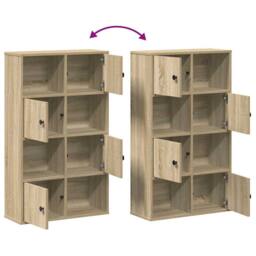 Berkfield Home Durable Bookcase Sonoma Oak 60x24x101.5 cm Engineered Wood in Light Tan - thumbnail 8