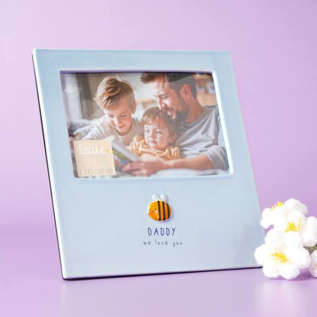 "Love Life Sentiment Gift Photo Frame 4"" x 6"" - Daddy in Blue" - image 1