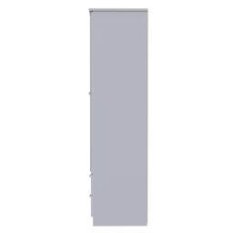 Ready Assembled 2 U Albert Tall 2 Door 2drw Mirrored Wardrobe (Ready Assembled) in Grey - thumbnail 2