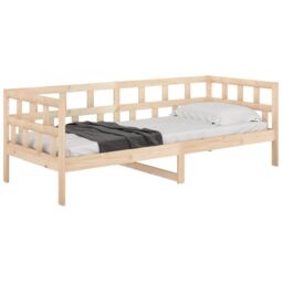 Berkfield Home Day Bed Solid Wood Pine 80x200 cm in Brown - thumbnail 6