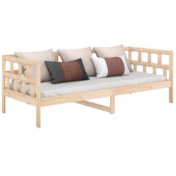 Berkfield Home Day Bed Solid Wood Pine 80x200 cm in Brown - thumbnail 3
