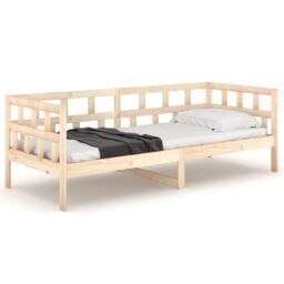 Berkfield Home Day Bed Solid Wood Pine 80x200 cm in Brown - thumbnail 5
