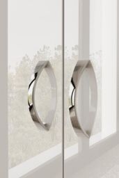 FWStyle High Gloss 2 Door Scratch Resistant Double Wardrobe in White - thumbnail 5