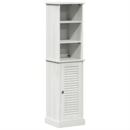 Berkfield Home Bathroom Furniture Set with Shelf 2 pcs Brown & White Medium - thumbnail 2