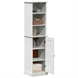 Berkfield Home Bathroom Furniture Set with Shelf 2 pcs Brown & White Medium - thumbnail 3