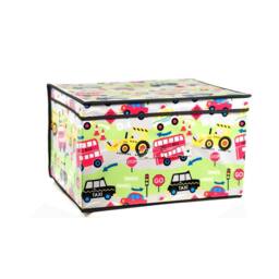 FLAVORA Road Works Large Collapsible Storage Box Folding in Green - Size: 500mm - thumbnail 2