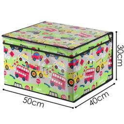 FLAVORA Road Works Large Collapsible Storage Box Folding in Green - Size: 500mm - thumbnail 7