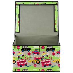 FLAVORA Road Works Large Collapsible Storage Box Folding in Green - Size: 500mm - thumbnail 3