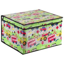 FLAVORA Road Works Large Collapsible Storage Box Folding in Green - Size: 500mm - thumbnail 1
