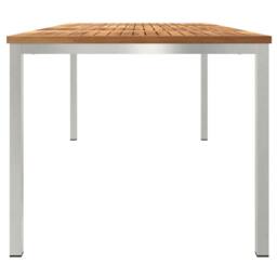 Berkfield Home Outdoor Dining Table 200x90x74.5 cm Solid Wood Teak in Brown - thumbnail 6