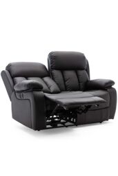 More4Homes Chester Electric Recliner Bonded Leather 2+3 Seater Sofa Set in Black - thumbnail 5
