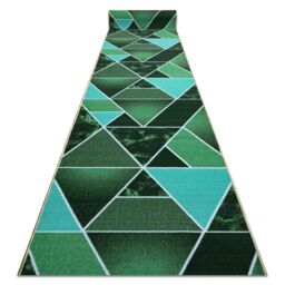 RugsX Anti-Slip Triangles Runner in Green - Size: 100 cm x 300 cm - thumbnail 1
