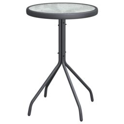 Berkfield Home 3 Piece Garden Bistro Set Anthracite Textilene & Steel in Grey - thumbnail 6