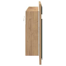 Berkfield Home LED Mirror Cabinet Artisan Oak 100x12x45 cm Engineered Wood in Brown - Size: 100 x 12 x 45 cm - thumbnail 8