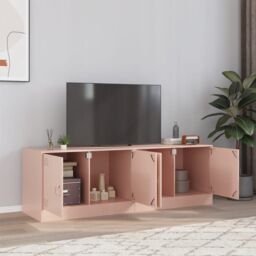 Berkfield Home TV Cabinets 2 pcs Pink 67x39x44 cm Steel - Size: 67 x 39 x 44 cm - thumbnail 1