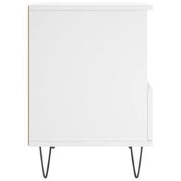Berkfield Home Modern Bedside Cabinet White 40x35x50 cm Engineered Wood - Size: 40 x 35 x 50 cm - thumbnail 7