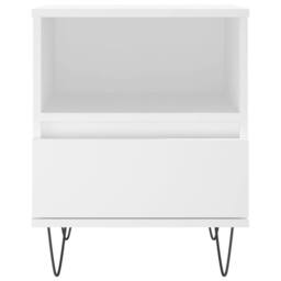 Berkfield Home Modern Bedside Cabinet White 40x35x50 cm Engineered Wood - Size: 40 x 35 x 50 cm - thumbnail 6