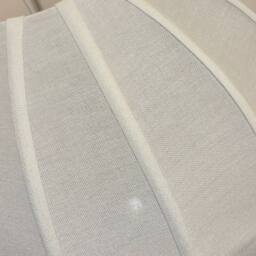 CGC Lighting Anica White Round Globe Stretched Fine Cotton Fabric Lampshade - thumbnail 4