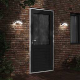 Berkfield Home Outdoor LED Wall Lights with Sensors 2pcs Black Die-cast Aluminium - thumbnail 3