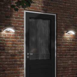 Berkfield Home Outdoor LED Wall Lights with Sensors 2pcs Black Die-cast Aluminium - thumbnail 1