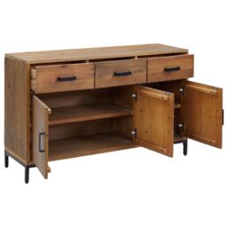Berkfield Home Sideboard Brown 110x35x70 cm Solid Pinewood - Size: 110 x 35 x 70 cm - thumbnail 4
