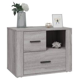 Berkfield Home Bedside Cabinet Grey Sonoma 60x36x45 cm Engineered Wood - Size: 60 x 36 x 45 cm - thumbnail 4