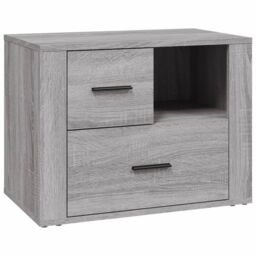 Berkfield Home Bedside Cabinet Grey Sonoma 60x36x45 cm Engineered Wood - Size: 60 x 36 x 45 cm - thumbnail 2